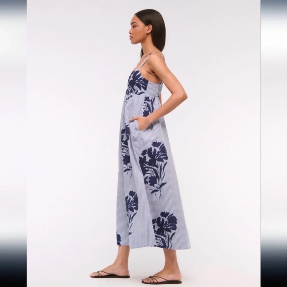 Abercrombie & Fitch Navy Floral Maxi Dress - Picture 3 of 13